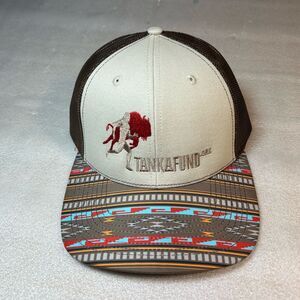 Tanka Fund (Bison) Native American print, Brown Adj Snap Cap OSFM